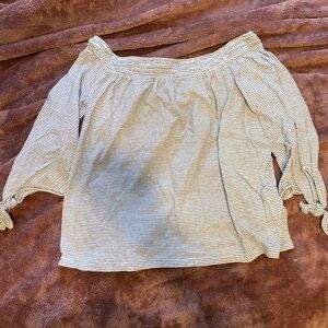 Striped Off the Shoulder Top
